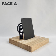 Polycarbonate Noir Opaque Sablé 1 face 3 mm