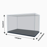 Plan dimension de la vitrine pliée