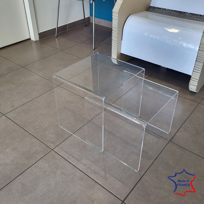 Tables gigognes Plexiglass Transparent