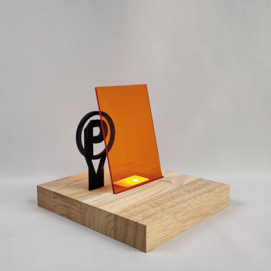 Plexiglass CN Orange Transparent 3 mm