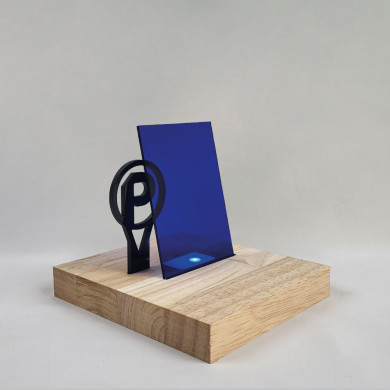 Plexiglass CN Bleu Transparent 3 mm