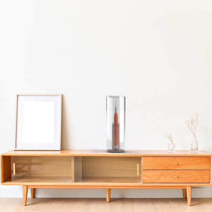 Vitrine sur mesure cylindrique