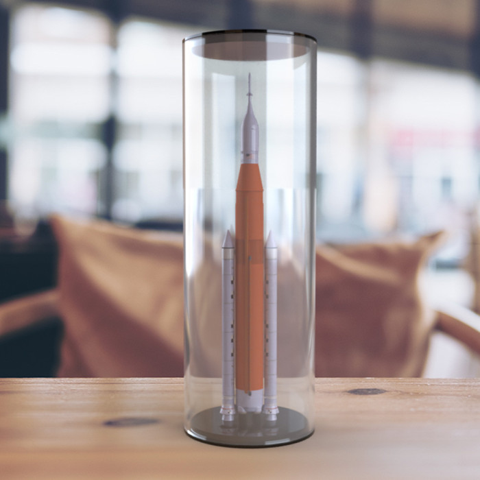 Vitrine sur mesure cylindrique