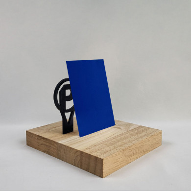 PVC expansé bleu foncé 3 mm vue de côté