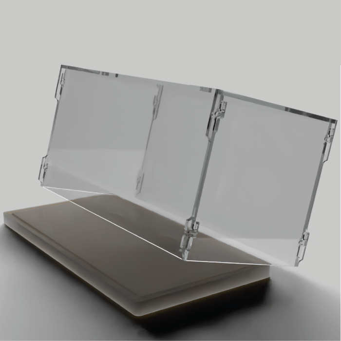 Vitrine sur mesure emboitable